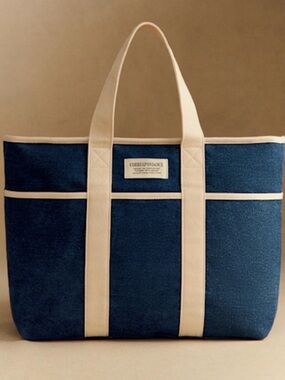 Sezane Weekday Tote Bag in Denim